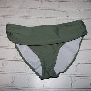 💚 shekini Swim Bottoms · Size Large · Green Foldover Waist